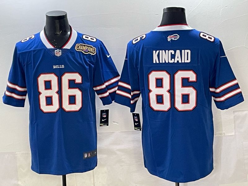 Men 2025 Buffalo Bills 86 Kincaid Blue Nike Limited NFL Jersey style 06